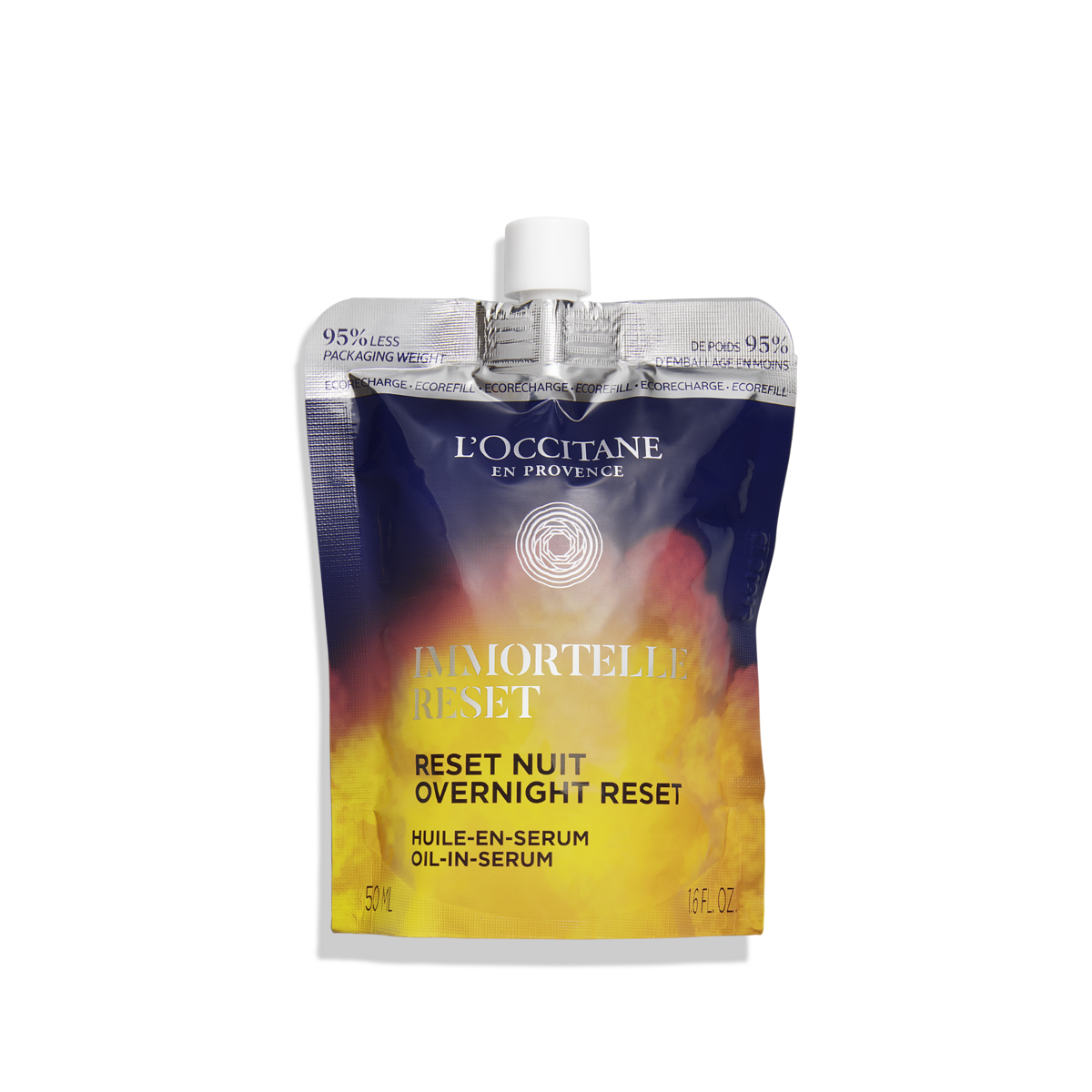 Сироватка для обличчя НІЧНЕ ВІДНОВЛЕННЯ (Immortelle Overnight Reset Oil-in-Serum) запасна еко-упаковка