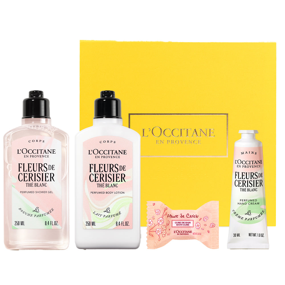 Подарунковий набір догляд за тілом ВИШНЕВИЙ ЦВІТ-БІЛИЙ ЧАЙ