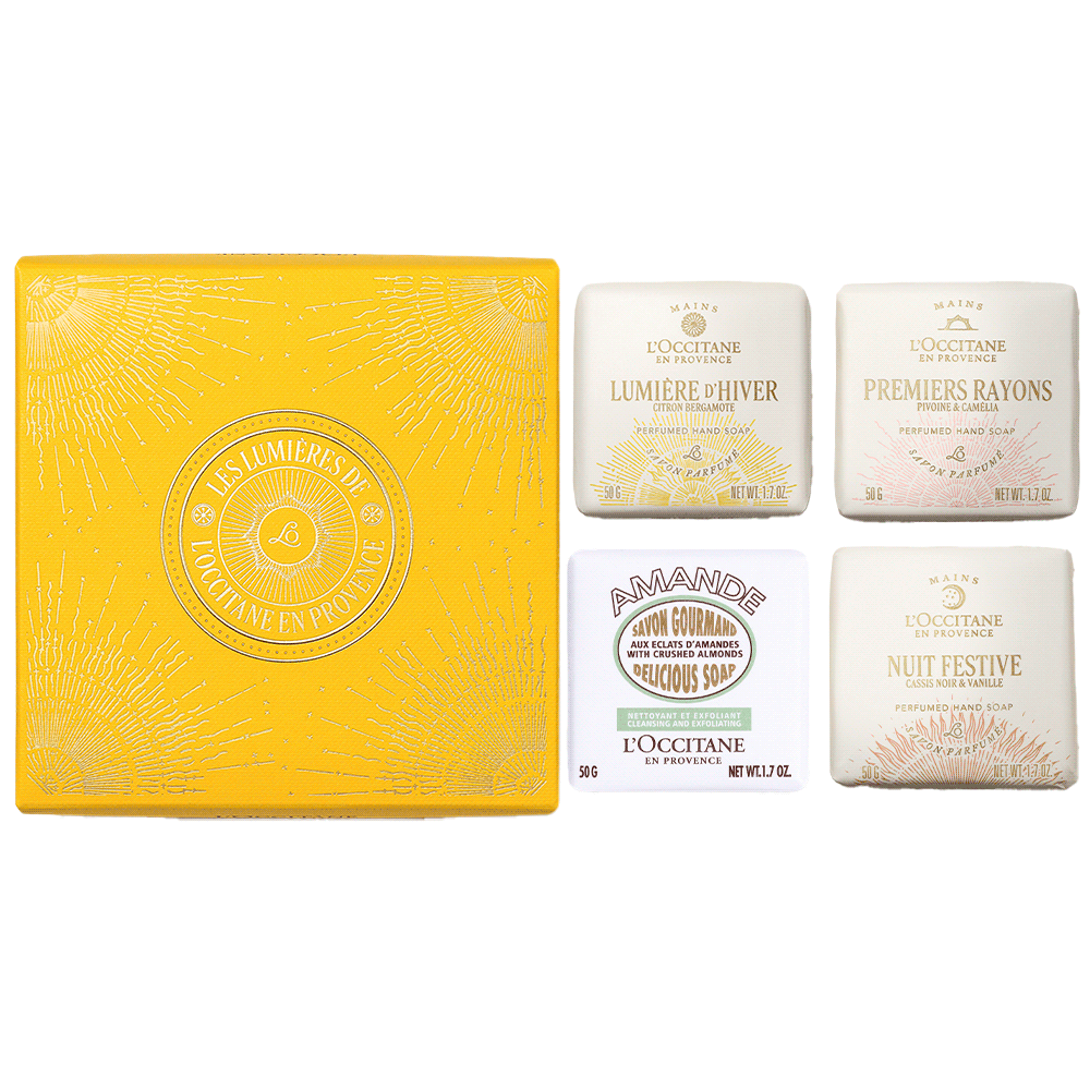 Святковий квартет парфумованого мила для рук та тіла РІЗДВЯНИЙ БУКЕТ