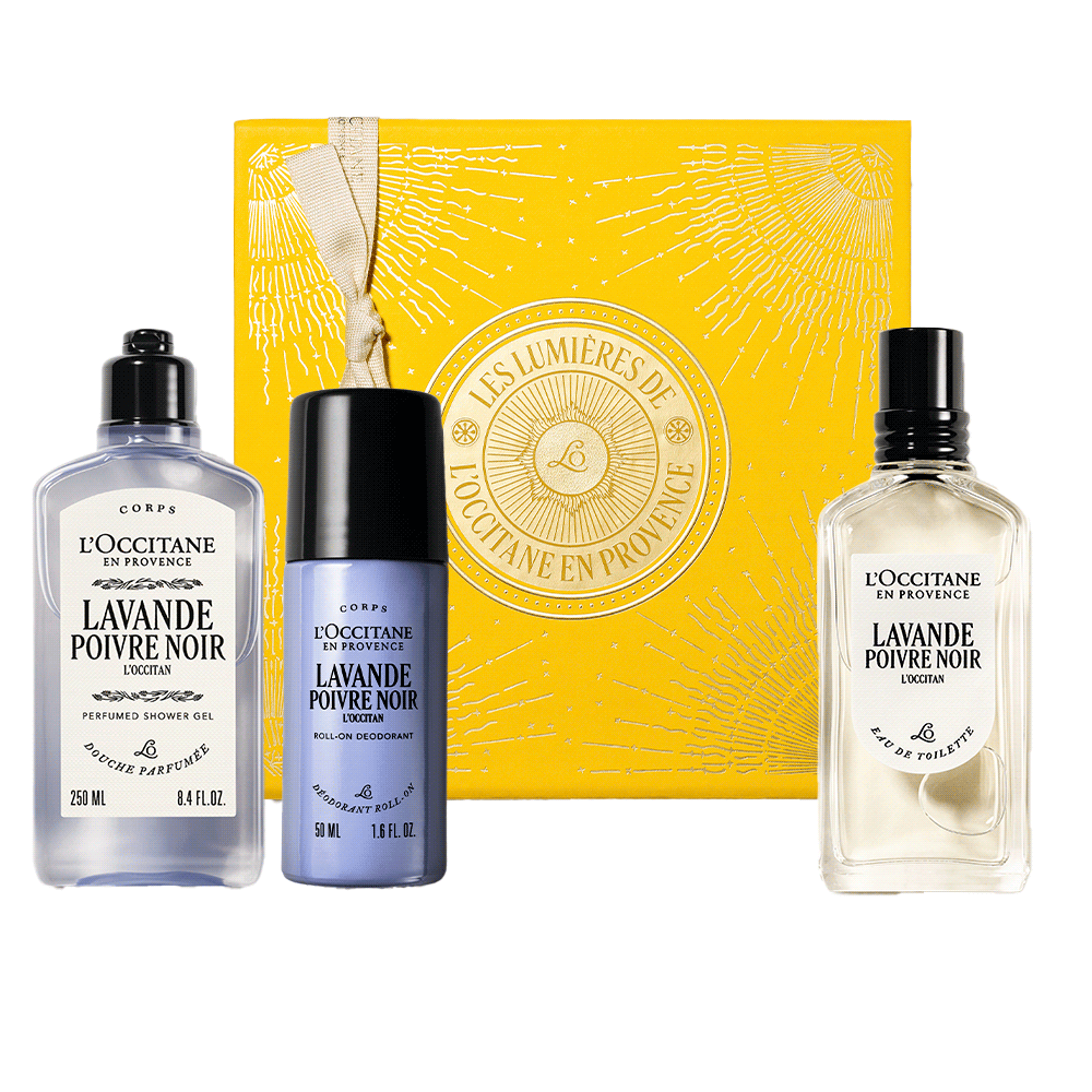 Чоловічий святковий парфумований набір ЛАВАНДА-ЧОРНИЙ ПЕРЕЦЬ
