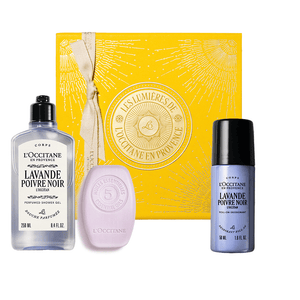 Чоловічий святковий подарунковий набір ЛАВАНДА-ЧОРНИЙ ПЕРЕЦЬ